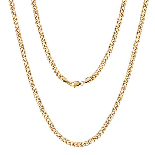 5mm Gold Hip Hop Cuban Chain Necklace