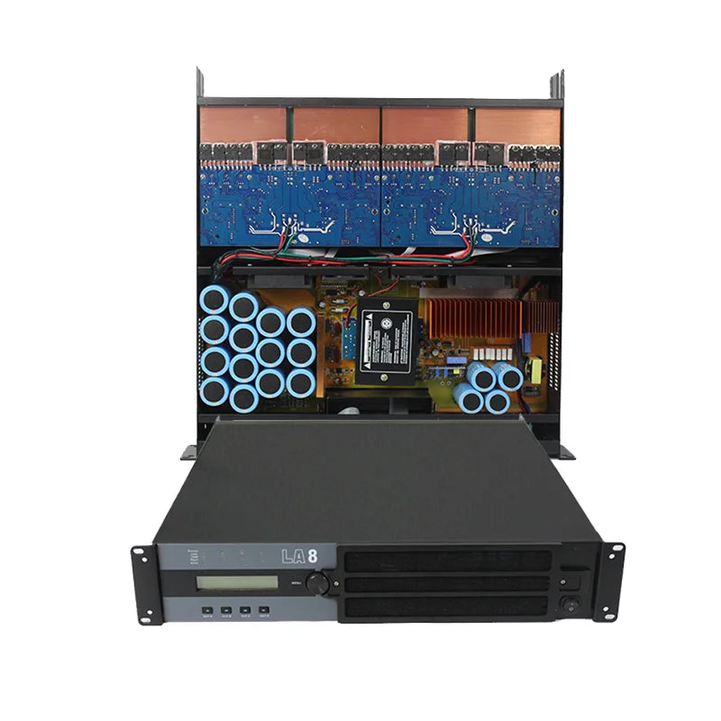 LA8 Class TD 4 Channels 2000 Watts Professional DSP Software Power Amplifier
