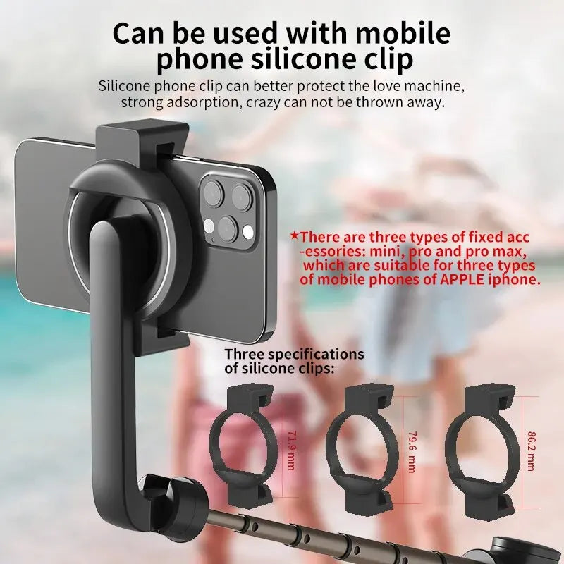 Mobile Phone Stand Bluetooth Selfie Stick Magnetic Handheld Camera Stabilizer Desktop Integrated Tiktok Live Triangle Stand