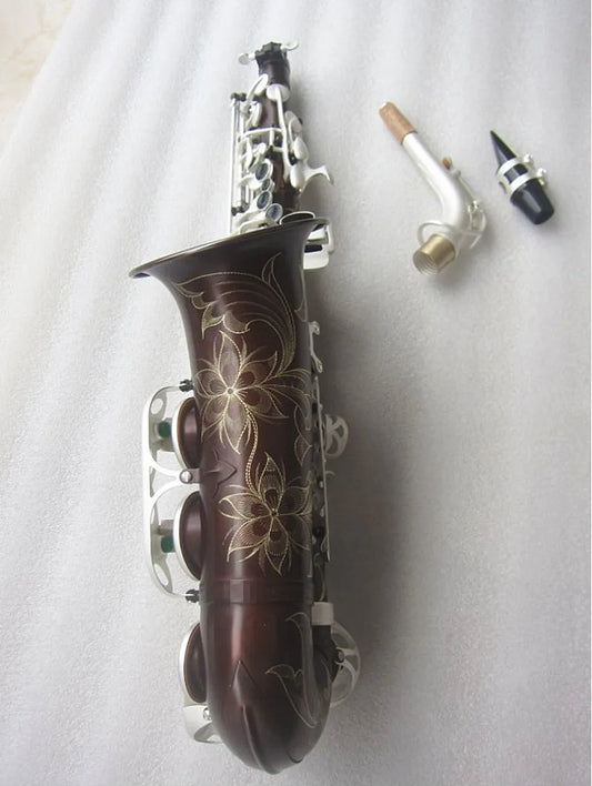 New Alto Sax Professional Senior Antique Copper Silver Key E Flat New