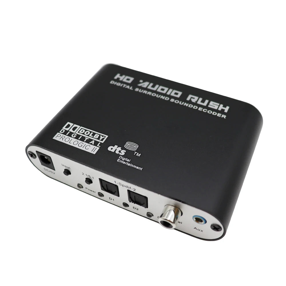 5.1 CH audio decoder SPDIF Coaxial to RCA DTS AC3 Optical digital Amplifier Analog Converte amplifier HD Audio Rush