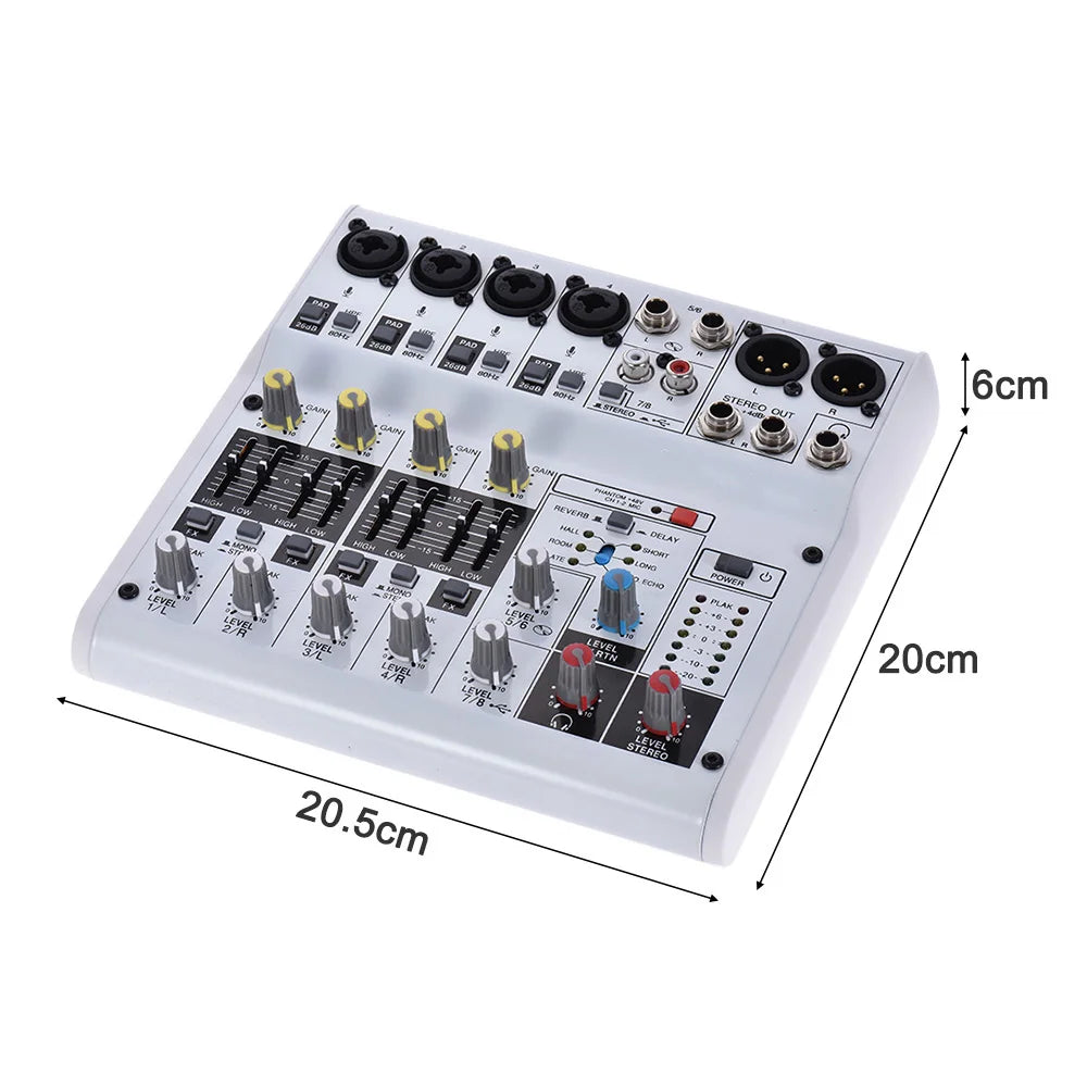 AM-6R 8-Channel Digital Audio Mixer Mixing Console Built-in 48V