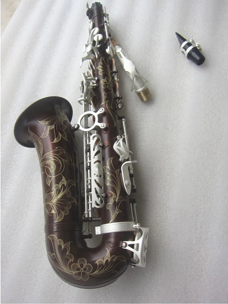 New Alto Sax Professional Senior Antique Copper Silver Key E Flat New