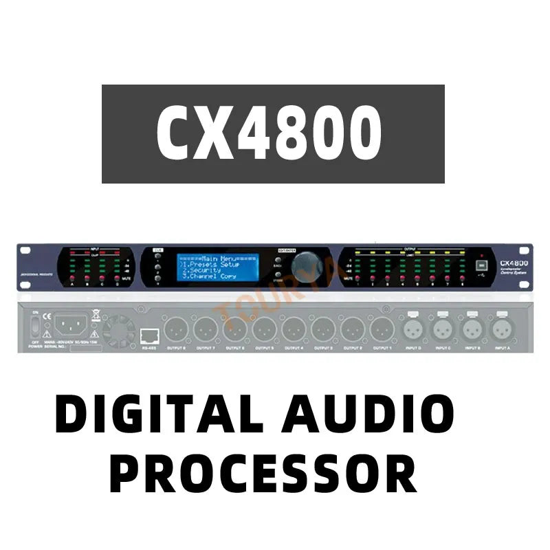 CX4800 cx3600 Digital Processor Professional Stage Peripheral Equipment 4-in 8-out Digital Audio Processor Splitter Audio Matrix