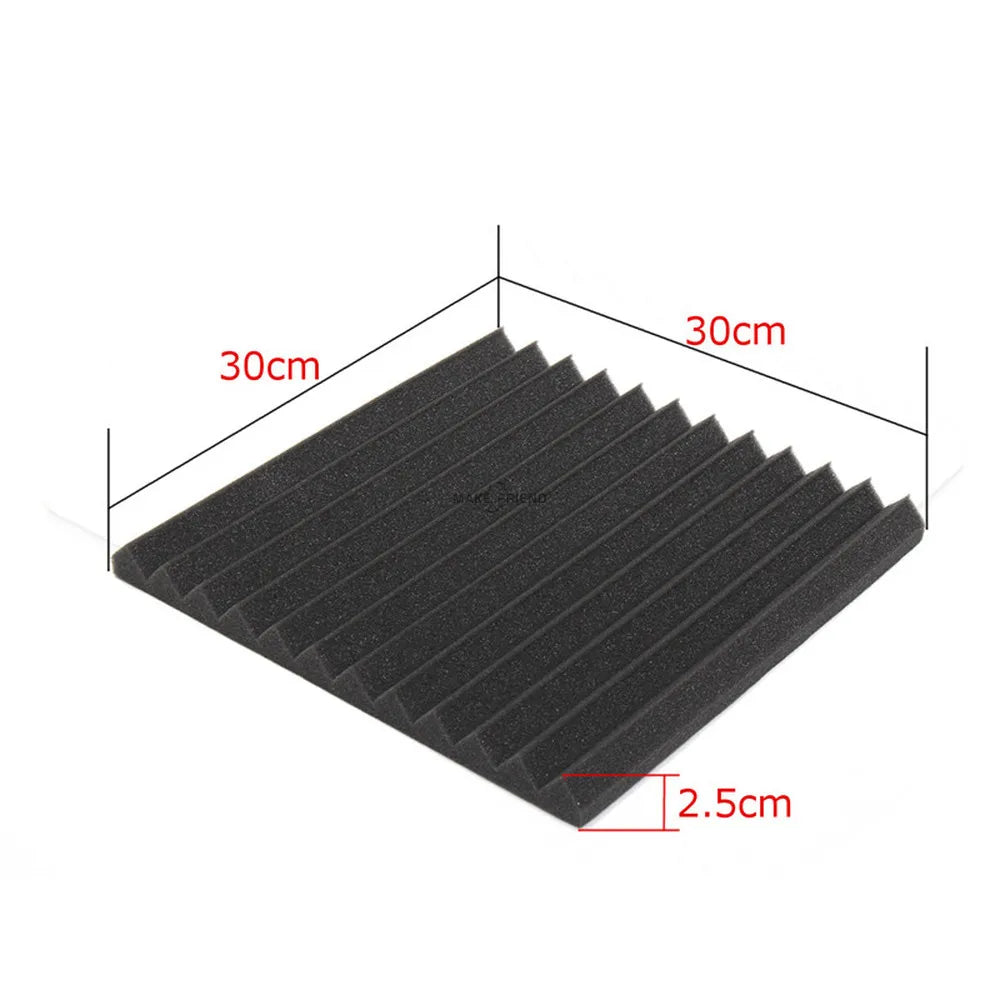24PCS 300x300x25mm Studio Acoustic Foam SoundProofing Acoustic Panel Sound Proof Insulation Absorption Treatment Wall Panels