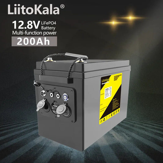 LiitoKala 12V 200Ah 300Ah LiFePO4 Battery 100Ah 120Ah 150Ah Campers Waterproof Golf Cart Battery Off-Road Off-grid Solar energy