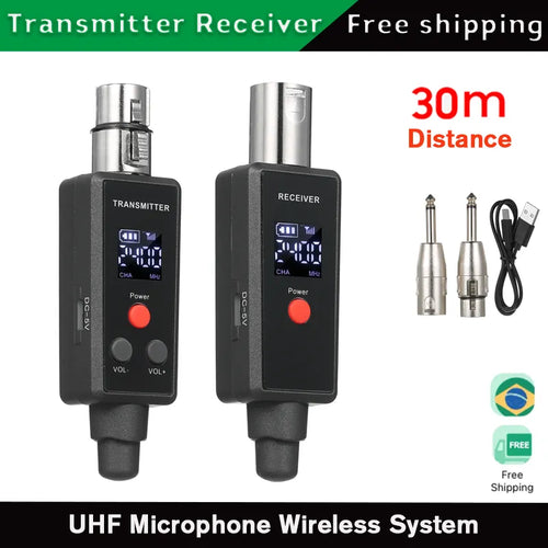 UHF Microphone Wireless Transmitter System Moving Coil/Capacitor