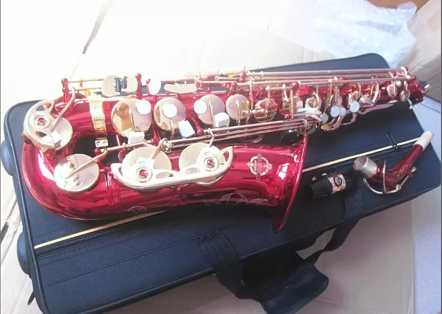 Professional Alto Saxophone Musical Instruments Brass Sax Eb Flat Red