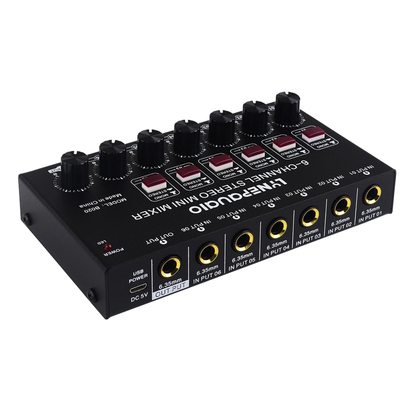 Mini 6-Channel Stereo Audio Mixer Mixer Electric Wind/Electric