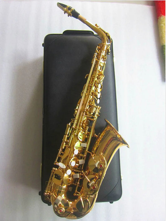Best Quality Eb Alto Saxophone Golden E Flat professional-Grade Music