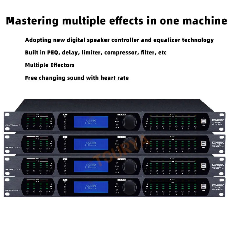 CX4800 cx3600 Digital Processor Professional Stage Peripheral Equipment 4-in 8-out Digital Audio Processor Splitter Audio Matrix