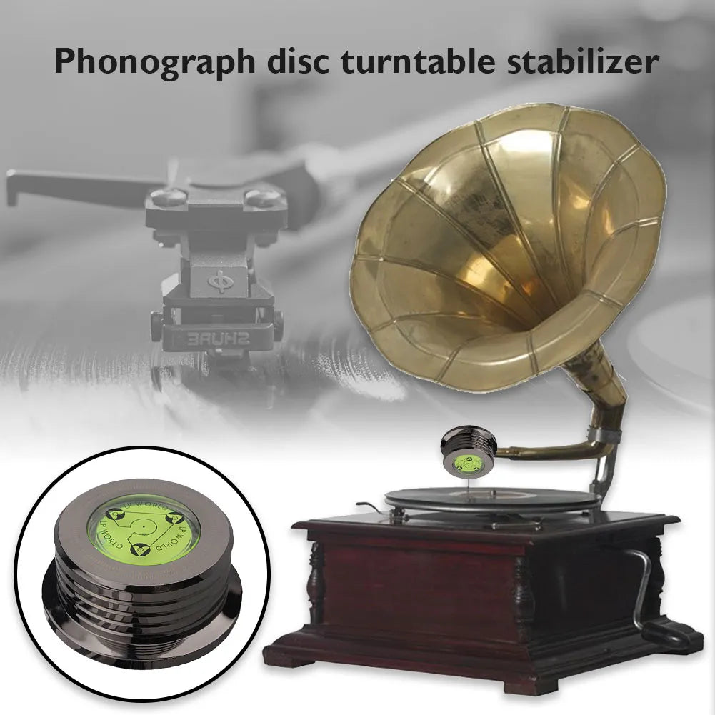 Universal 50Hz Aluminum Alloy LP Disc Stabilizer with Level Weight Clamp Music Player Record Player Vinyl Turntable Weight Clamp