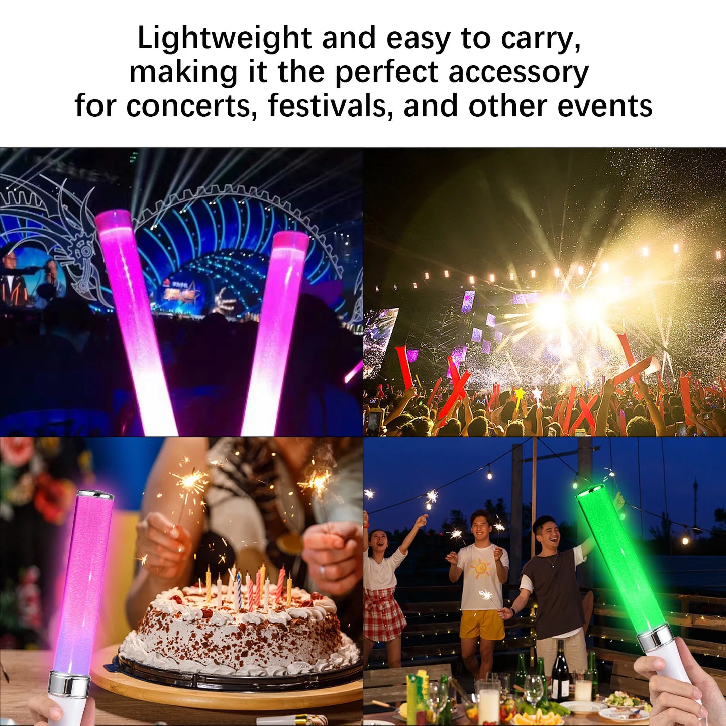 LED Glow Stick Party Stick 15-Color Concert Flashing Light 15 Colors