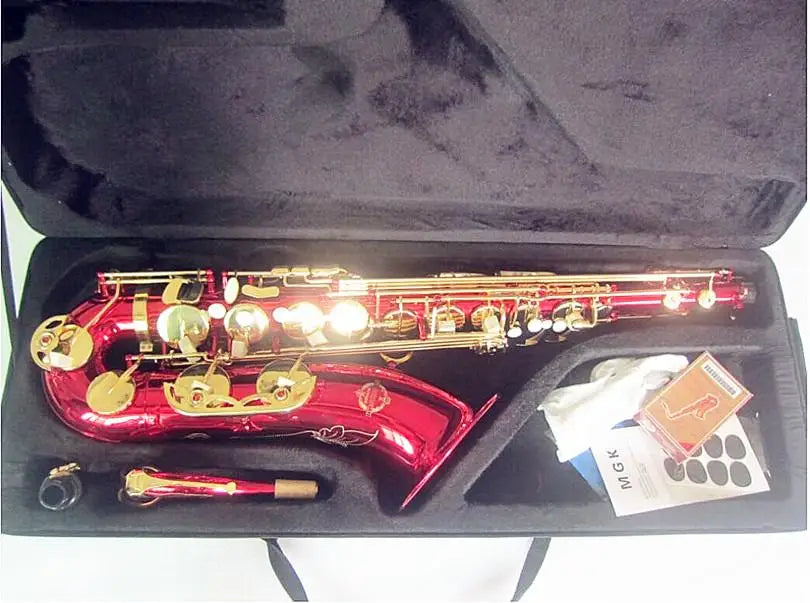 New High-quality Tenor Sax Suzuki B-Flat Saxophone Rose red gold brass