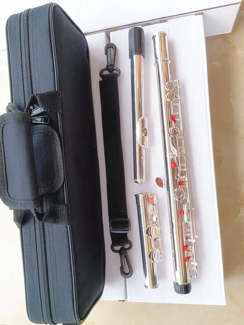 Professional Silvering Flute Musical Instrument C Tuning and E-Key
