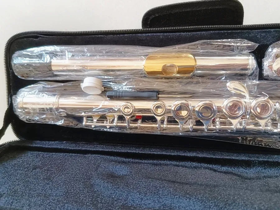 Top Flute 212SL 16 Hole with E Key Silver Plated Flute C Key White