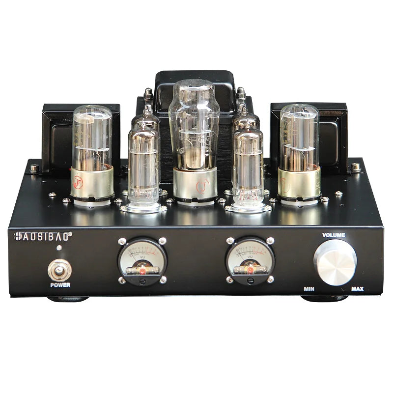 Class A HIFI Tube Power Amplifier Single-ended High Power VU Level Meter Indication Vintage Audiophile Tube Power Amplifier