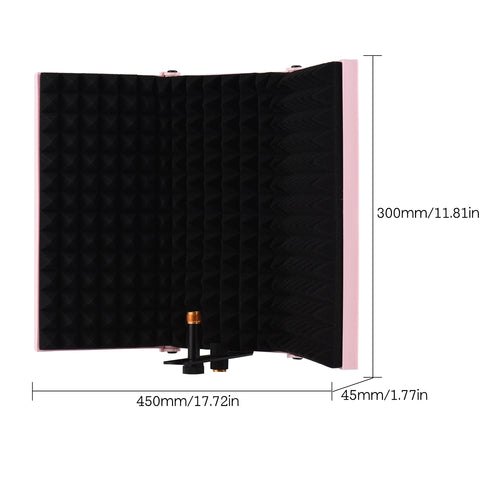 Microphone Isolation Shield Wind Screen High Density Absorbing Foam