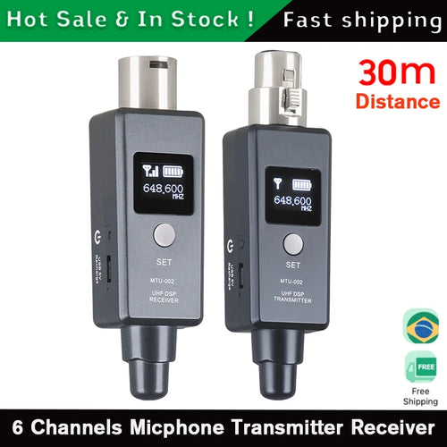 UHF Microphone Wireless Transmitter System Moving Coil/Capacitor