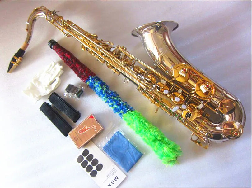 New Tenor Sax JUPITER Superior quality Silver nickel Gold Keys Brass