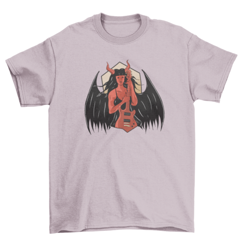 Red Dark Demon with Guitar Jamming with Music T-Shirt