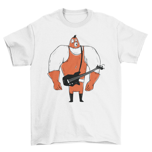 Bass Player Cartoon T-shirt