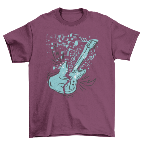 Music guitar t-shirt design