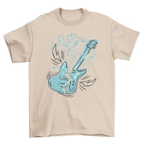 Music guitar t-shirt design