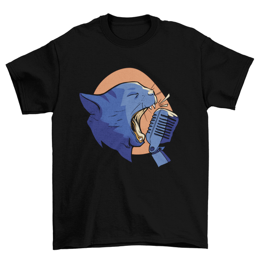 Singing Cat T-shirt Design