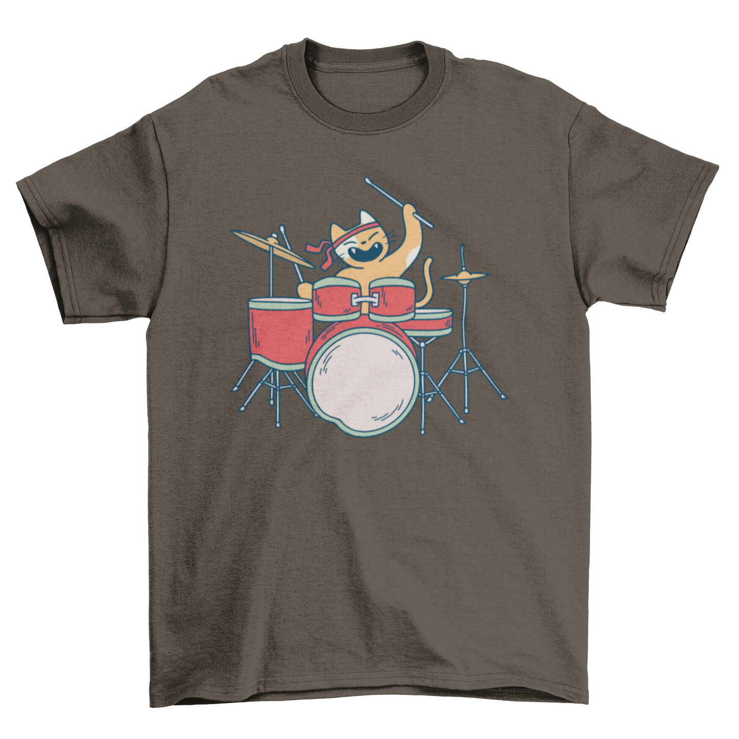 Drummer cat t-shirt
