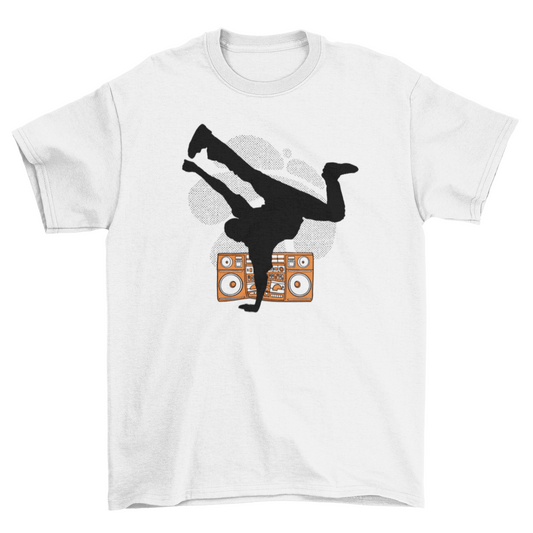 Breakdancer silhouette t-shirt