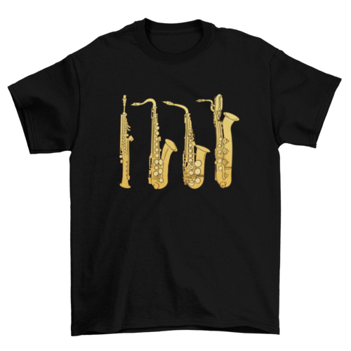Saxophone family t-shirt