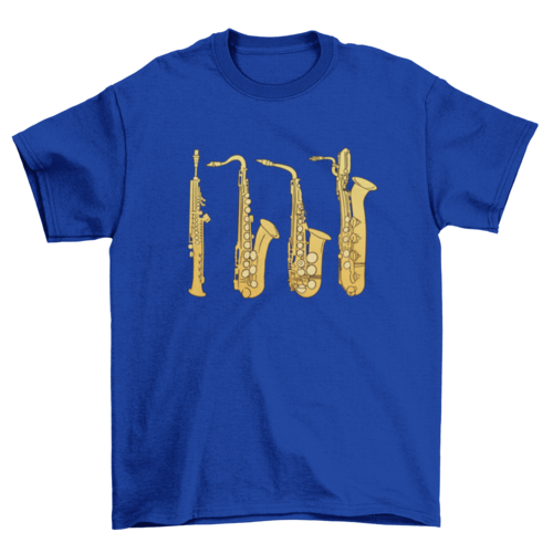 Saxophone family t-shirt
