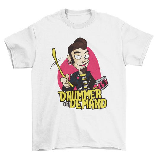Drummer on demand t-shirt design
