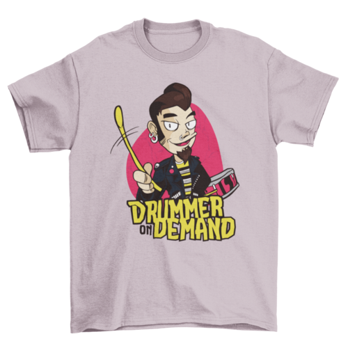 Drummer on demand t-shirt design