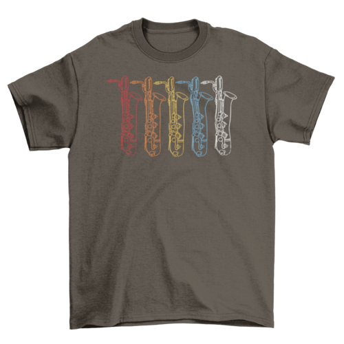 Saxophone colors t-shirt