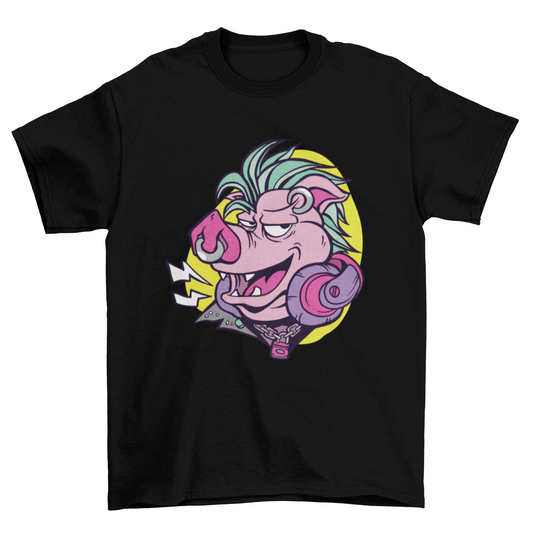 Punk pig t-shirt design