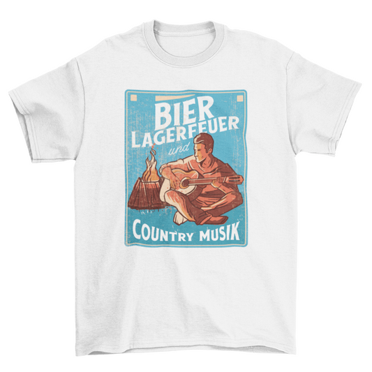 Campfires and country music t-shirt