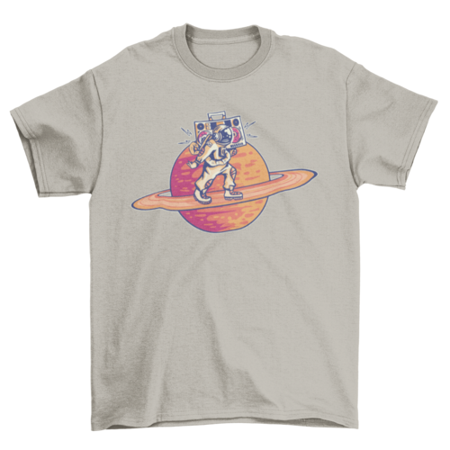 Saturn astronaut t-shirt