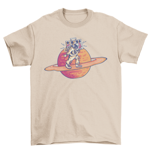 Saturn astronaut t-shirt