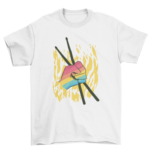 Drumsticks LGBT colors t-shirt