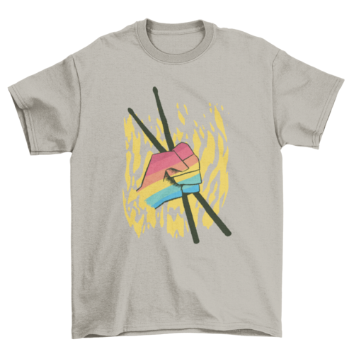 Drumsticks LGBT colors t-shirt