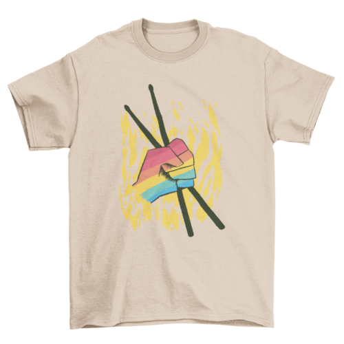 Drumsticks LGBT colors t-shirt