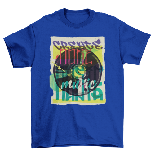 Vinyl record urban graffiti t-shirt design