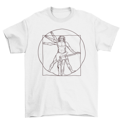 Vitruvian man guitar t-shirt