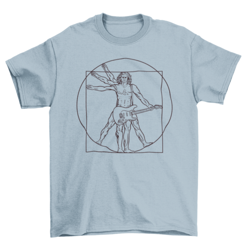 Vitruvian man guitar t-shirt