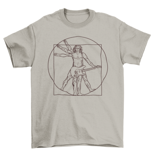 Vitruvian man guitar t-shirt