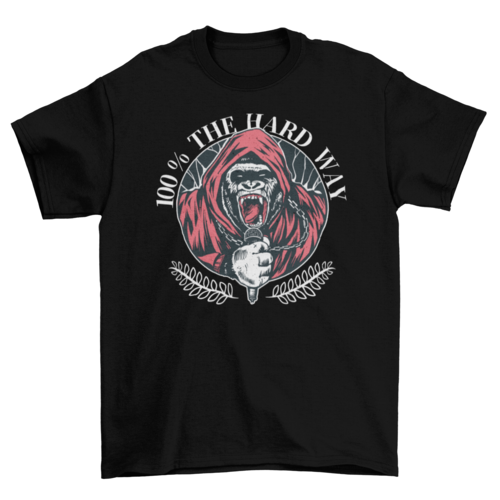 Hardcore music gorilla t-shirt