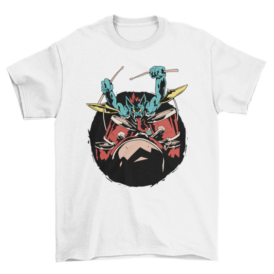 Vampire drum player musician t-shirt