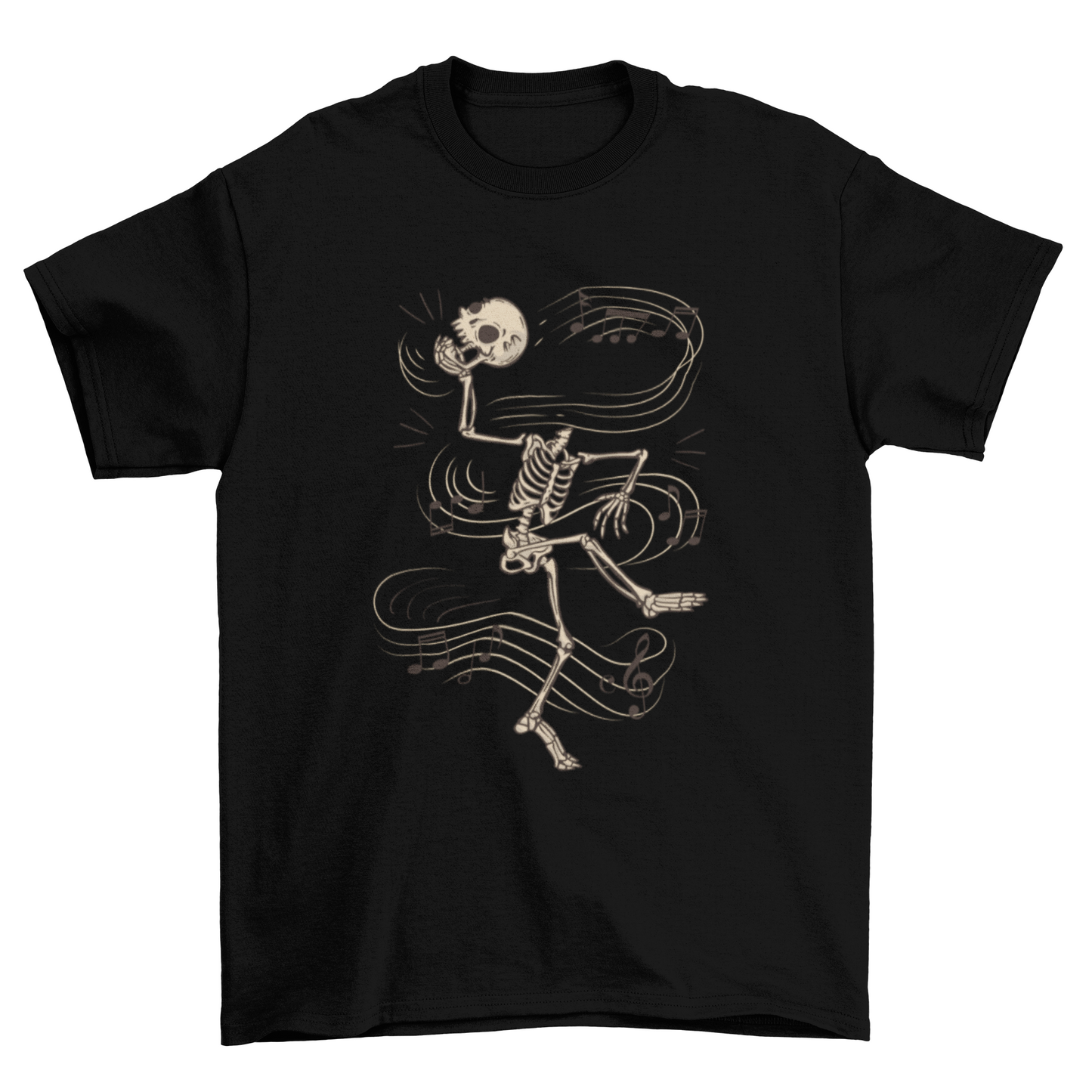 Dancing skeleton cartoon t-shirt